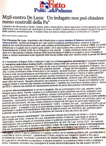 Il Fatto Quotidiano 5 agosto 2013